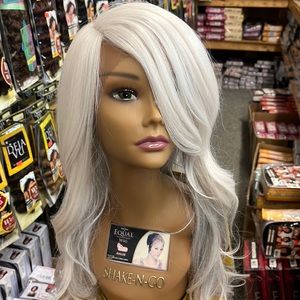 Platinum white lace front wig